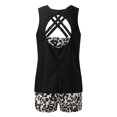 thumbnail image 4 of Conjunto de 3 piezas Bandeau Trajes de baño para mujer Fit Baño Blouson Swim Camis Vest + Tank Top + Shorts Fridja  nalpqowj61408, 4 of 6
