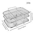 thumbnail image 3 of Ainf Friteuse à Air Chaud Friteuse à Air Chaud Carrée Grille Empilable pour Friteuse à Air Grille de Friteuse à Air Grille Grille en Acier Inoxydable Insert 304 Friteuse à Air Chaud, 3 of 9