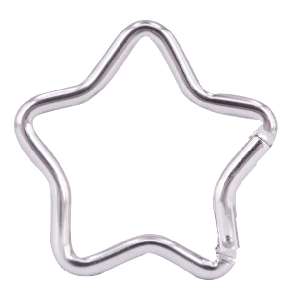 Llaveros con mosquetón de aleación de aluminio con cierre de resorte en forma de estrella para mochilas, acampadas, senderismo y viajes. Almohadilla de goma antideslizante.