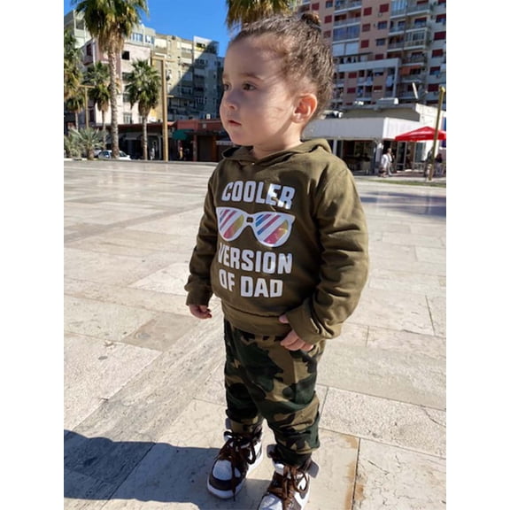 CARETOO Toddler Boy Girls Clothes Casual Outfits Letter Printed Hoodies Pants 2PCS Set Cotton Fabric