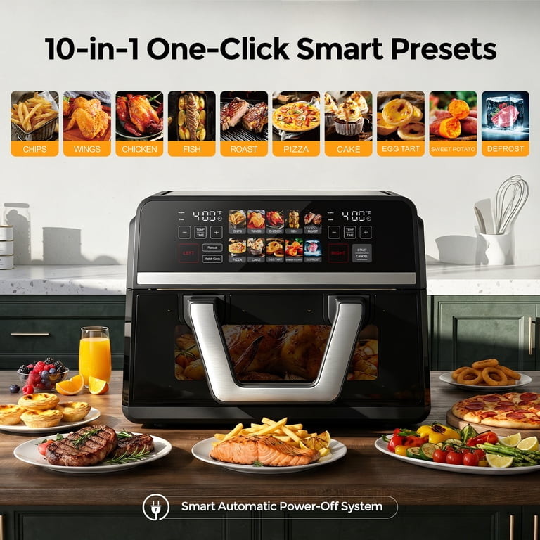 Patbrela 11QT Dual Basket Air Fryer Oven with Clear Window photo 4