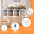 thumbnail image 3 of Short Dog Gate Indoor, 16" High Freestanding Small Dog Door Gates with Support Feet, Expands Up to 48’’ Wide Foldable Pet Gate for Doorway, 4 Panel Folding Pet Door Pet Fence for Puppy, White, 3 of 7