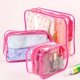 thumbnail image 1 of Bolsa de cosméticos de PVC grueso para exteriores, bolsa de artículos de tocador transparente, bolsa de almacenamiento de viaje, bolsa de artículos de tocador portátil, impermeable y a, 1 of 5