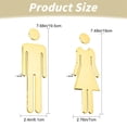 thumbnail image 3 of ⚡ Big Sale ! 1 Set Restroom Sign Ladies Toilet Wc Bathroom Gender Toilet Signs Washroom Toilet Sign Logo Cute Bathroom Signs Ladies Washroom Sign Washroom Wc Sticker Wc Sign Emblems, 3 of 5