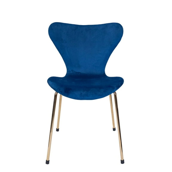 CSP Commercial Seating Products Velour Side Chair (Set of 2) -Blue