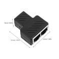 thumbnail image 2 of EXHUMKY Splitter Para Cables Ethernet PVC Negro Con Compacto Para Conexión Eficiente De Redes, 2 of 8