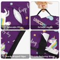 thumbnail image 6 of Unicorn and Rainbow Purple Pattern Teens Toddler Nap Mat with Pillow, Sleeping Mat Bag for Preschool Daycare 59"x22", 6 of 6