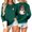 Green, variant on Halloween Sweatshirt for Women Graphic Long Sleeve Shirt | Spooky Season Tops Halloween Ghost Outfits Crew Neck Ghost Fall Pullover Tops