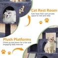 thumbnail image 4 of FDW Cat Tree for Indoor Cats 36" Cat Tower Multi-Level Indoor Cat Play Condo House with Scratching Posts, Spacious Perch,Dark Grey, 4 of 8
