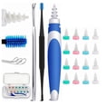 thumbnail image 2 of Removedor de cera de oídos en espiral, kit profesional de eliminación de cera de oídos suave y flexible con 16 puntas de repuesto para niños y adultos, color azul, 2 of 13