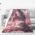 thumbnail image 1 of Fotbe Pink Lotus Buddha Manta de Franela Acolchonada con Estampado, Súper Suave y Esponjosa, Extra Grande para Sofá, Cama, Uso Todo el Año-40"x30", 1 of 7