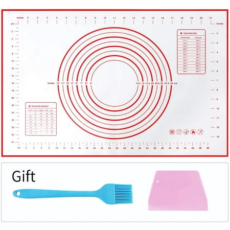 

Silicone Baking Mat Nonstick Pastry Mat with Measurements Extra Thick Baking Sheet for Cutting Pasta. Fondant Mat Dough Rolling Mat Oven Liner Pie Crust Mat. 1Pack 24 ×16 Silicone Mats