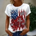 thumbnail image 2 of HAIJIE 250 Anniversary Usa Shirt 250Th Shirt short sleeve Women America Celebration Patriotic Flag Print 1776-2026 Tshirt (#018 White,XL), 2 of 4
