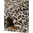 thumbnail image 6 of MODA NOVA Juniors Faux Suede Button Front A-Line Mini Skirt Beige-Leopard S, 6 of 6