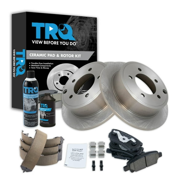 TRQ Rear Brake Pad & Rotor Kit BKA34936 Fits Select 2014-2014 Dodge Avenger