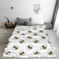 thumbnail image 5 of Fuzoiu Bee Print Ultra-Soft Micro Fleece Blanket,All Seasons Flannel Throw, Lightweight Blanket for Bed, Sofa, Couch, Movie Night, Camping, and Travel-40"x30", 5 of 7