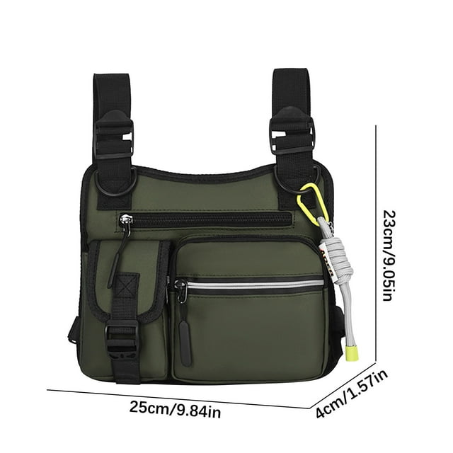 Sacs Banane et Taille Réglables Sac de Poitrine Multifonctionnel, Sac Réfléchissant, Sac de Rue Extérieur