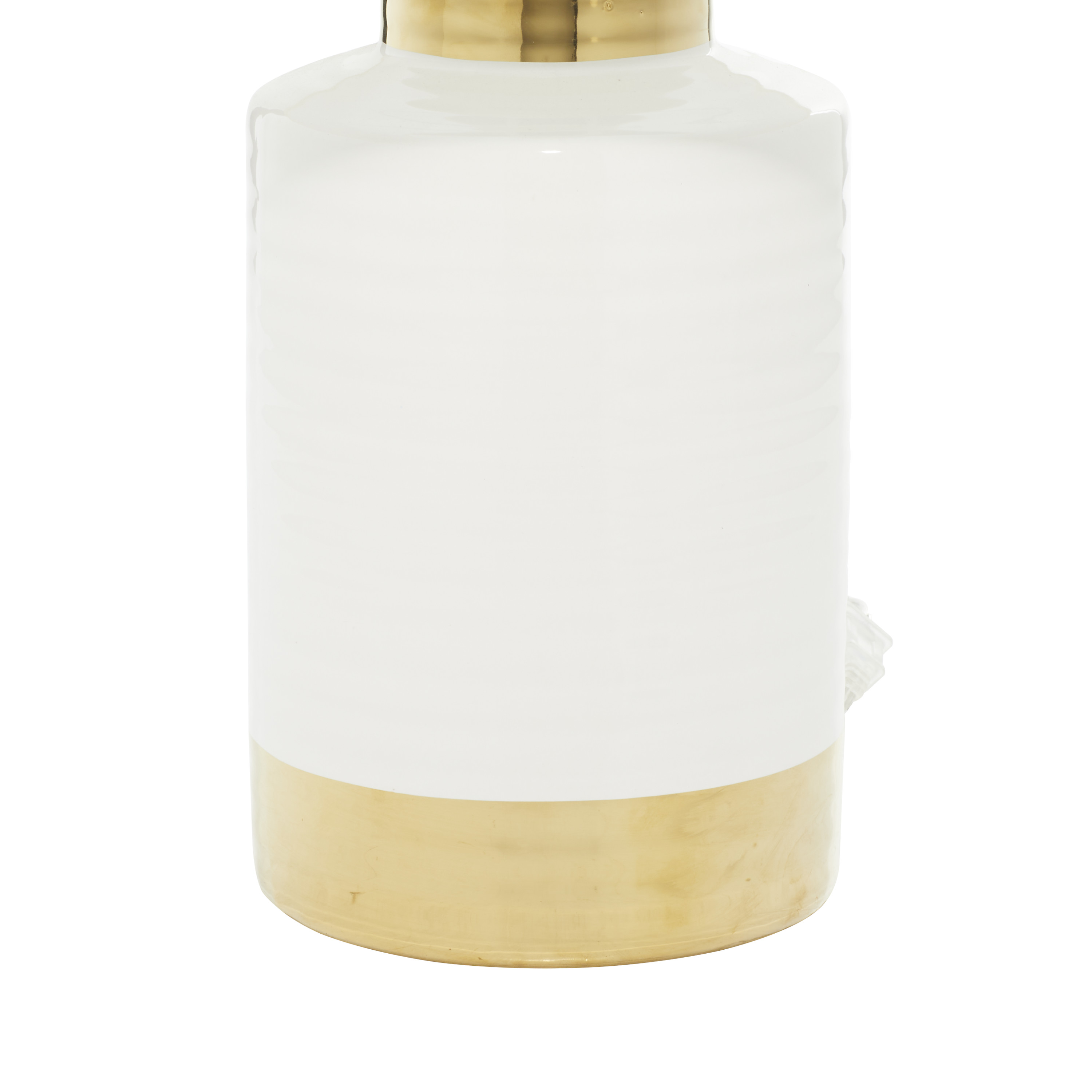 CosmoLiving by Cosmopolitan 23" White Table Lamp with White Fabric Shade