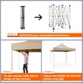 thumbnail image 5 of VICTAL 10' x 10' Pop-up Canopy with Straight Legs Wedding Party Tent Folding Gazebo Beach Canopy with Carry Bag, Beige, 5 of 7