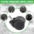 thumbnail image 6 of 50mm Office Chair Roller Castor Wheels - Set of 5 Black, 6 of 10