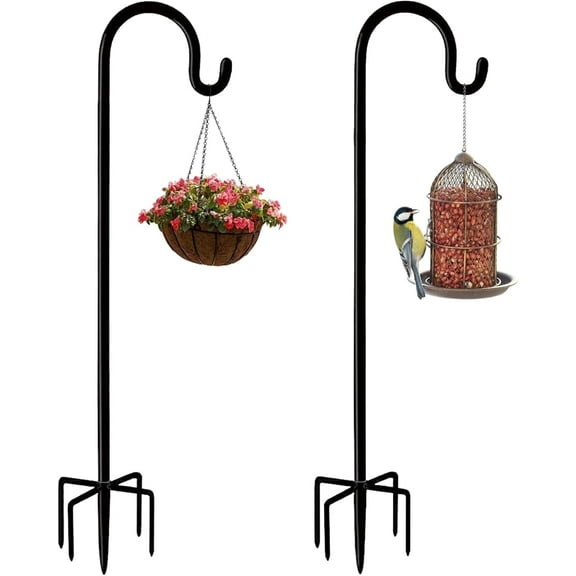 HEYLANDU 48 in Heavy Duty Steel Garden Shepherds Hook with Rust Resistant