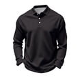 thumbnail image 2 of Hearthz Mens Big and Tall Polo Shirts Black Quick Dry Long Sleeve Work Shirts for Men Moisture Wicking Athletic Workout Mens Golf Polos, 2 of 6