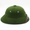thumbnail image 3 of Jiibva Pith Helmet Hat Green, Pith Explorer Hat Sun Hat for Men, 3 of 7