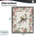 thumbnail image 4 of Stupell Industries Traditional Perched Bird with Dainty Roses Gray Floating Frame Canvas Art, 25 x 31, by Sally Swatland, 4 of 8