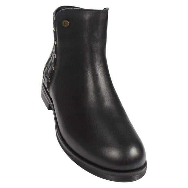 Botin casual coqueta mujer negro piel 92309a LEON 92309amp