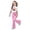 Pink, variant on Gaexia Girls Shirts and Pants Set,Stylish Girls Casual Outfit Flared Pants With Short Sleeve Top Comfortable Playwear Two Piece Summer Fashion Clothes,120