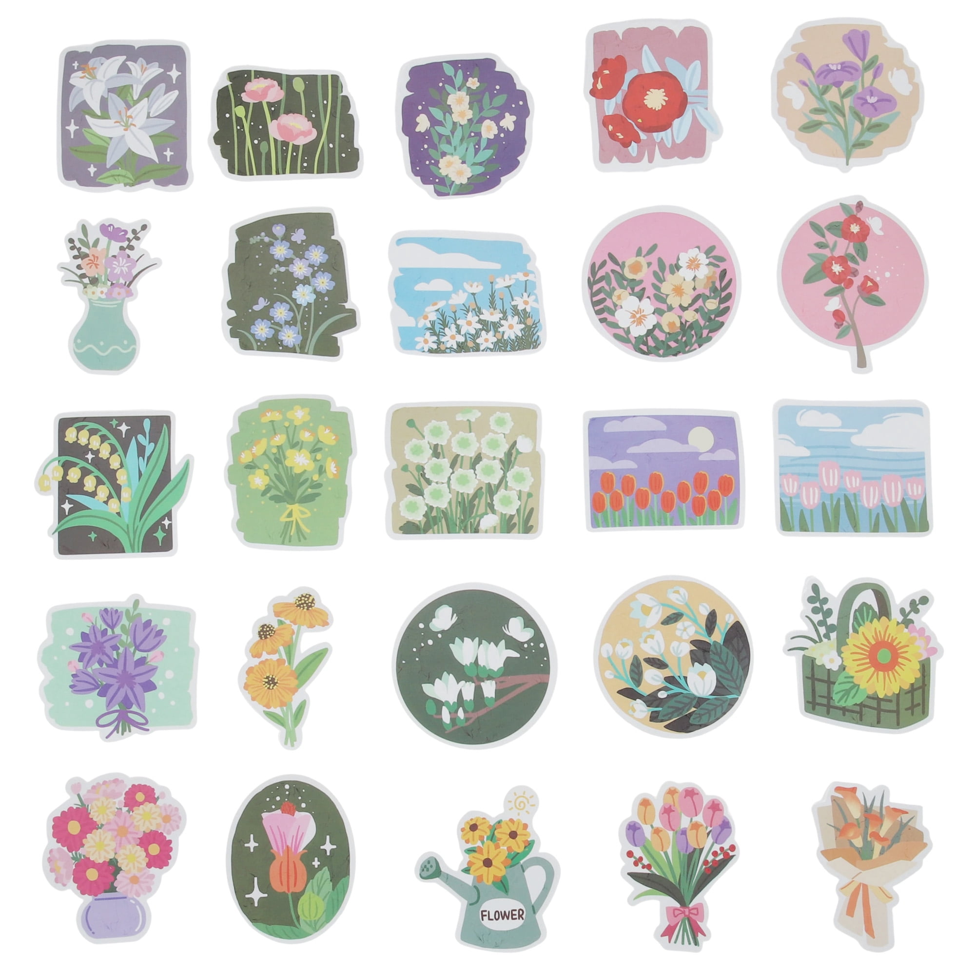 Unique Bargains Waterproof Reading Glitter Stickers for Laptop Water Bottle Multicolor