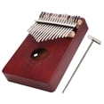 thumbnail image 3 of Kalimba, Mahogany Handcraft 17 Key Kalimba Small  Engraved  For Music Instrument Café, 3 of 8