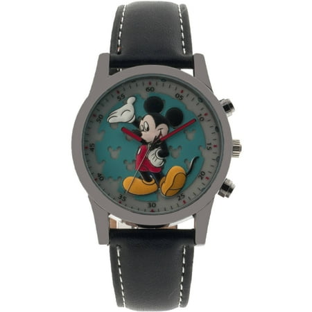 Mickey Men's Analog Watch, Black Strap