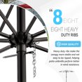 thumbnail image 5 of JUSTLET 9' Outdoor Market Patio Umbrella W/ Push Button Tilt And Crank, Red, 5 of 9