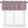 thumbnail image 4 of Valances for Windows 4th of July Independence Day Patriotic Gnome USA Flag Stripes Star Plaid Kitchen Curtains Valances 54"x18" Blackout Window Treatments Rod Pocket Valance Curtains for Bathroom, 4 of 5