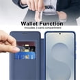 thumbnail image 3 of For Samsung Galaxy S26+ 5G Wallet Cell Cover, RFID Blocking, PU Leather,Compatible With MagSafe , With Flip Cover Multi-Card Slots Pocket, Ultra Thin Magneti Protective Cover,Dark blue, 3 of 7