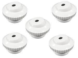 Pool and Spa Eyeball Jet 1.5" Threaded to 3/4" Open 5 in a Package White Adjusta 