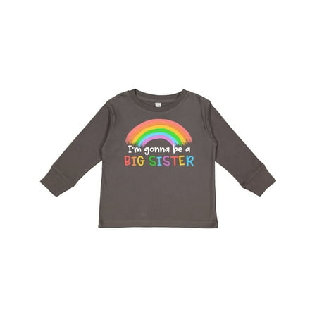 

Inktastic I m Gonna Be a Big Sister Rainbow Gift Toddler Boy or Toddler Girl Long Sleeve T-Shirt