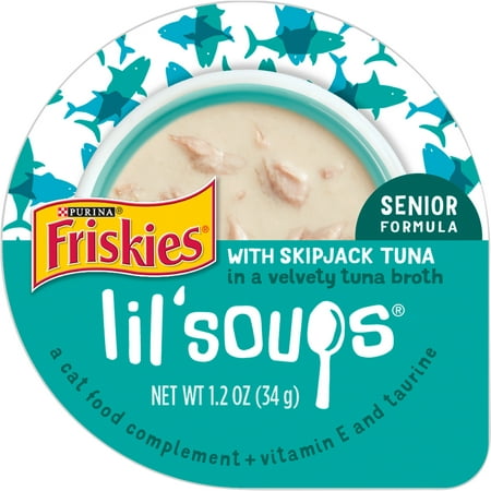Purina Friskies Lil' Soups Wet Cat Food Tuna in Tuna Broth, 1.2 oz Tubs (8 Pack)