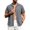 Gray, variant on Mens Short Sleeve Button Down Shirts Camp Collar Textured Men Shirt Full Button Front Solid Tone Casual Summer Vacation Button Down Top,Royal Blue(XXL)
