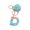 D, variant on dianhelloya Letter Pendant Plush Ball Key Chain Resin Sequin Buckle Keyring Holder Charm Decoration Z