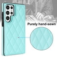 thumbnail image 2 of Wallet Case for Samsung Galaxy S22 Ultra, RFID Blocking Card Slots Holder Fashion PU Leather Back Flip Cover with Kickstand Magnetic Buttons Shockproof Case for Samsung Galaxy S22 Ultra,Mint, 2 of 8
