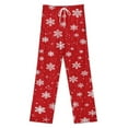 thumbnail image 3 of Merry Christmas Pajamas For Women Loose Retro Night Pajama Pants Comfortable Sleepwear Bottoms Homewear, 3 of 6
