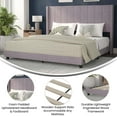 thumbnail image 6 of Flash Furniture Bianca Collection Fabric Upholstered Platform Bed, Gray Velvet, King, 6 of 12