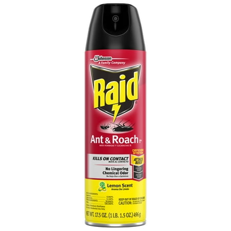 Raid Ant & Roach Killer 26, Lemon Scent, 17.5 oz