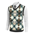 thumbnail image 5 of Mens Vintage Vest V-Neck Sleeveless Knitted Pullover Top Casual Sports Casual Business Vests, 5 of 5