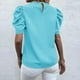 thumbnail image 5 of Gibobby Casual Playera de Manga Corta para Mujer Camiseta manga corta con cuello redondo y estampado flores para mujer(BU2,M), 5 of 5
