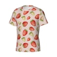 thumbnail image 5 of Vsdgher Strawberries Print Men's Dry Fit Mesh Athletic Shirts Moisture Wicking Tennis T-Shirt Tops, 5 of 9