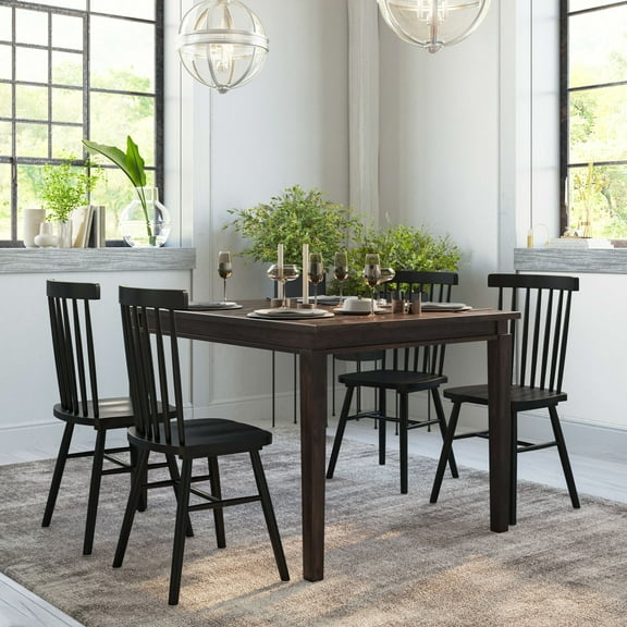 Emma   Oliver 47" Rectangle Wooden Dining Table for 4 in Matte Wenge