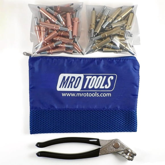 25 Pinces 1/8 et 25 3/16 Cleco Fasteners + Cleco + Sac de Transport en Filet - Kit Cleco Fasteners (K4S50-1)